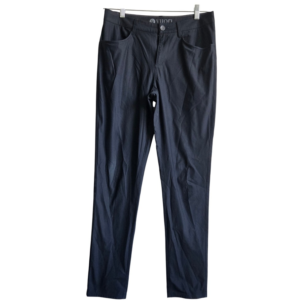 Vuori 30 Meta Pants Mens Black Excellent Slim Straight Performance Chino V430